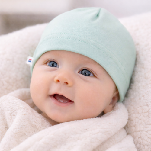 Βρεφικό Βαμβακερό Σκουφάκι Μωρού Newborn cap mint 85567